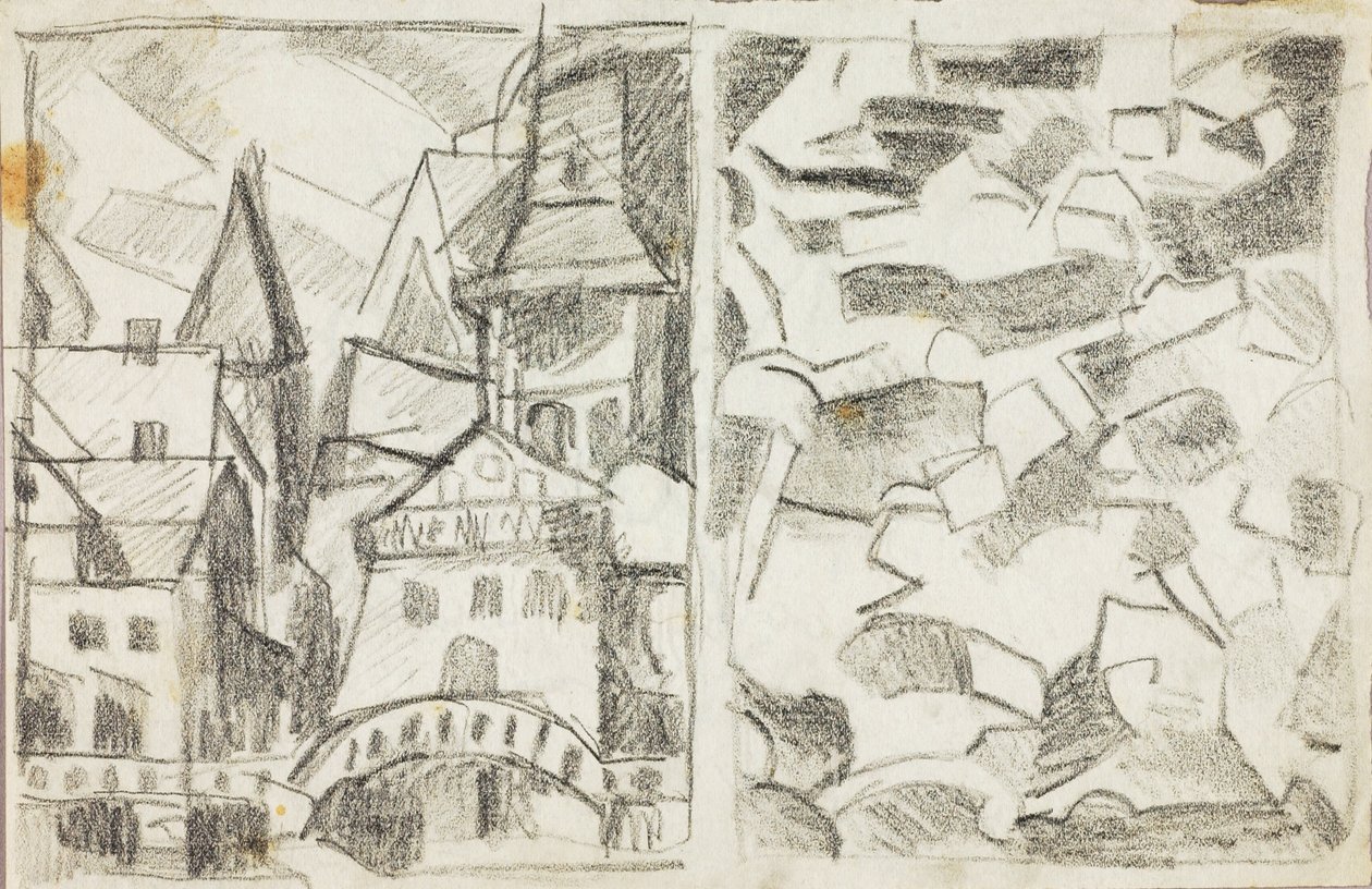 Escena de ciudad--Abstracto de Carl Newman