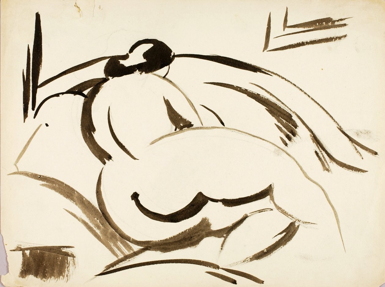 Mujer desnuda, reclinada de Carl Newman