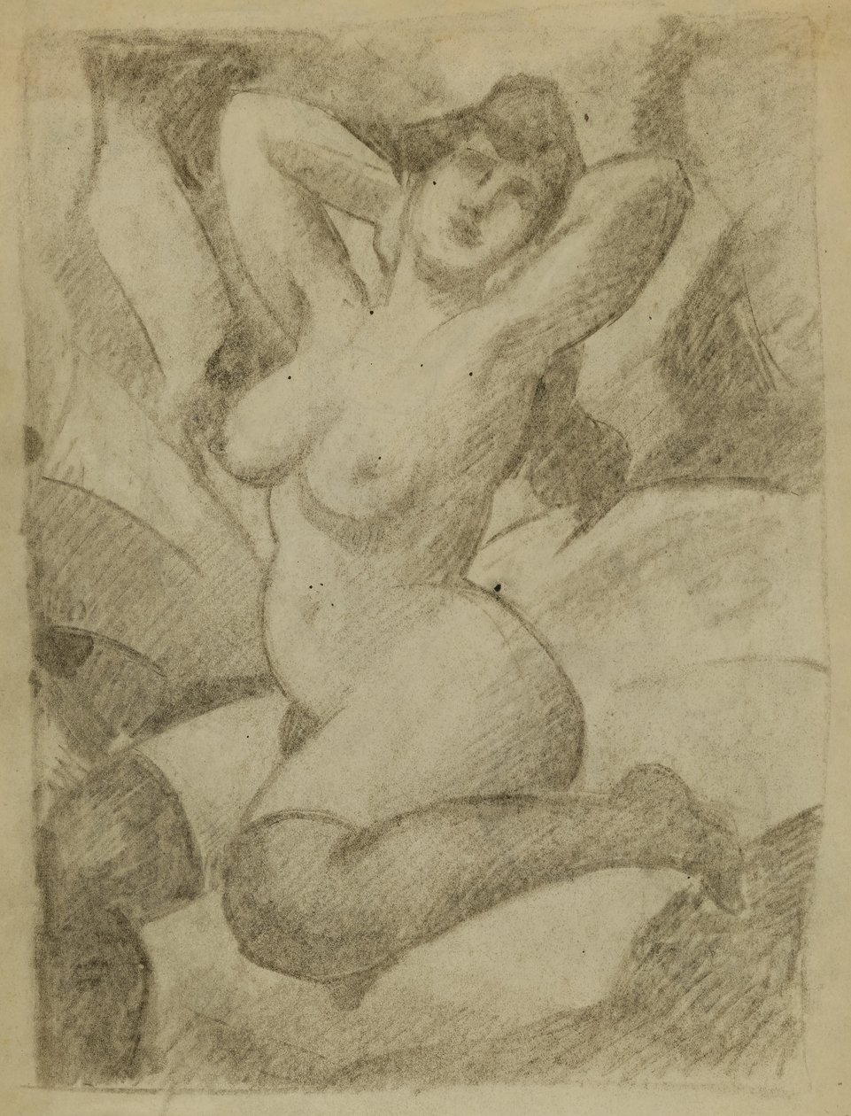 Desnudo femenino con medias negras de Carl Newman