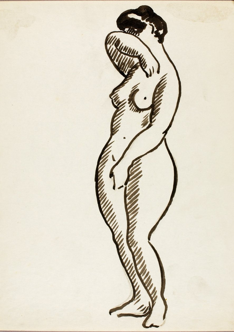 Desnudo femenino de pie de Carl Newman