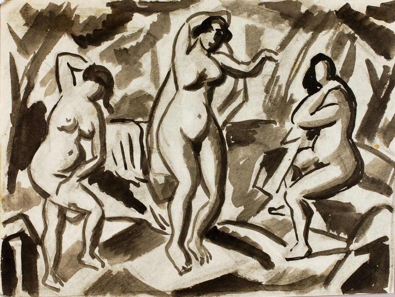Tres desnudos femeninos de Carl Newman