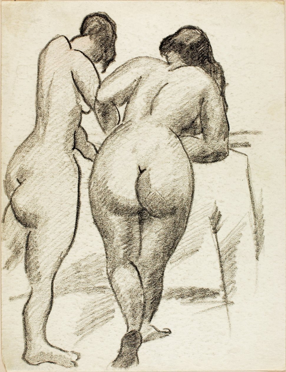 Dos desnudos de pie de Carl Newman