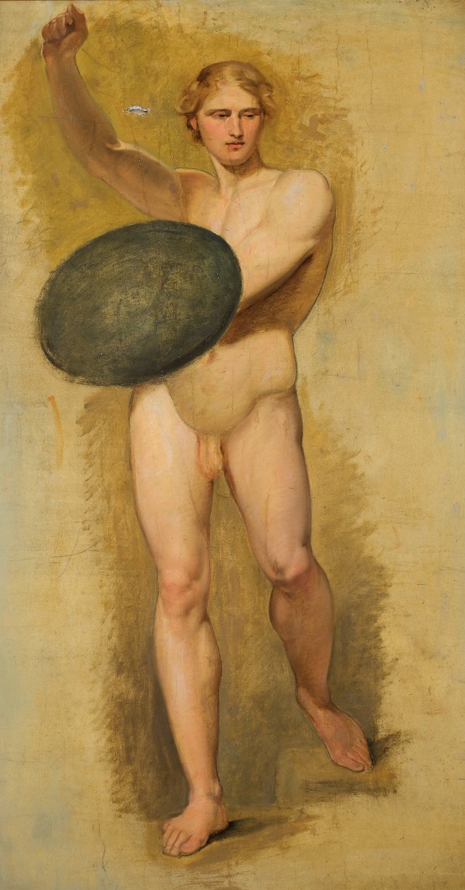 Juventud con un escudo de Carl Rahl