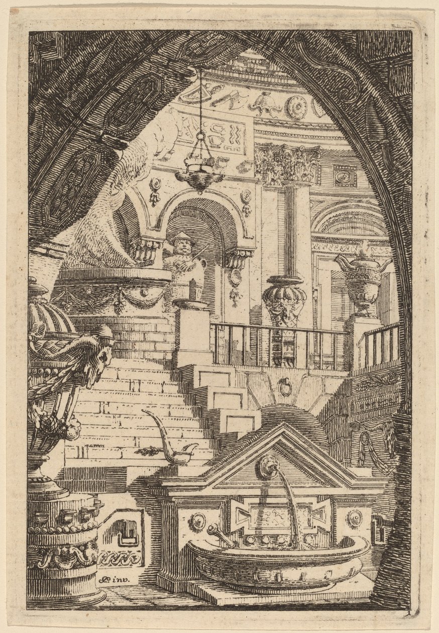 Fantasía de un templo antiguo de Carl Schütz