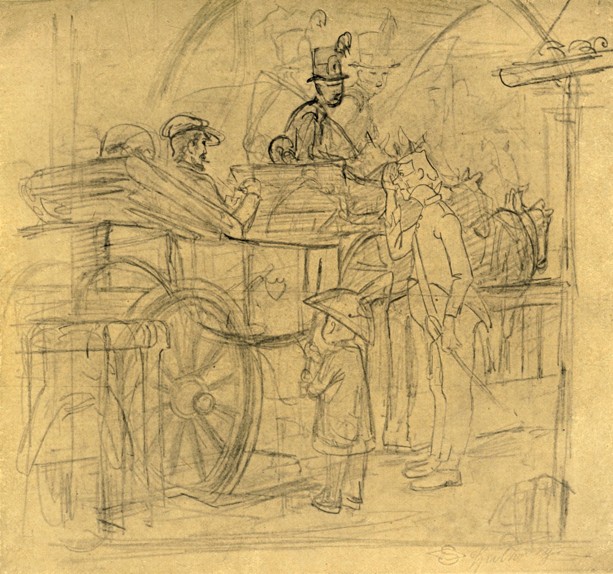 Auf Reisen, mediados-finales del siglo XIX, c. 1924 de Carl Spitzweg