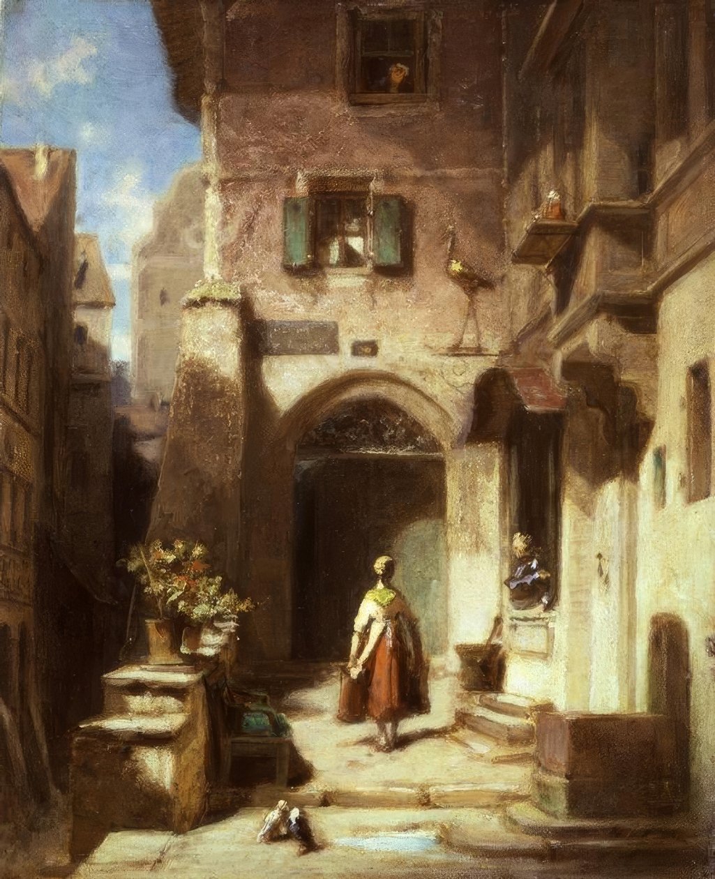 En la Farmacia de la Cigüeña de Carl Spitzweg