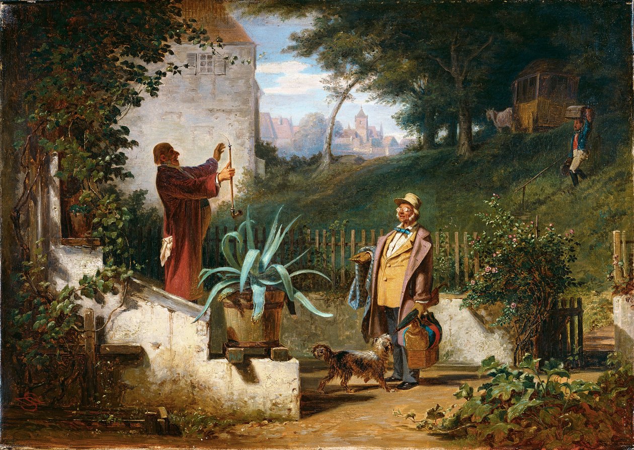 Amigos de la infancia, c.1855 (óleo sobre lienzo) de Carl Spitzweg