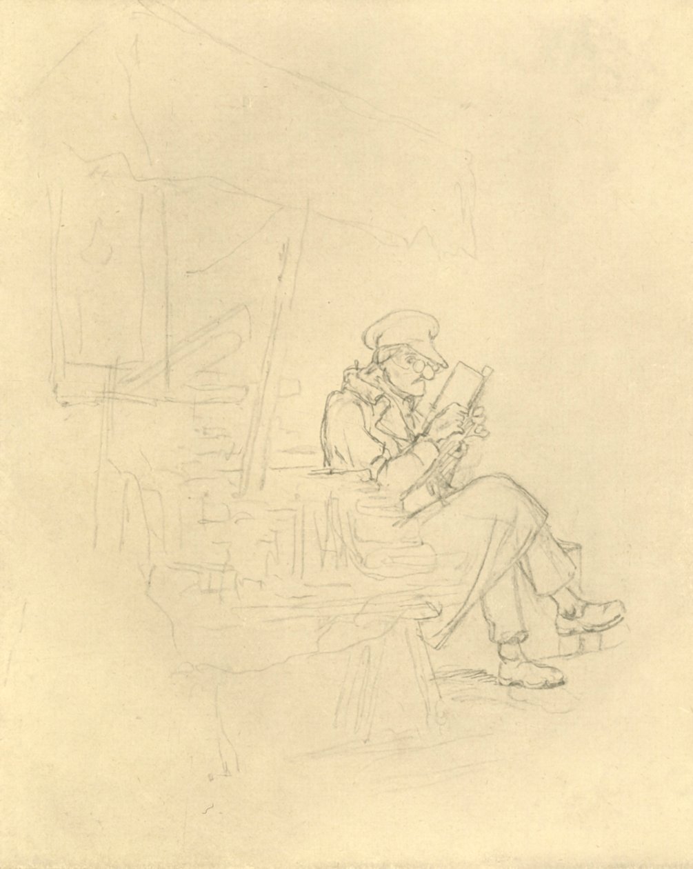 Der Antiquar, mediados-finales del siglo XIX, c1924 de Carl Spitzweg