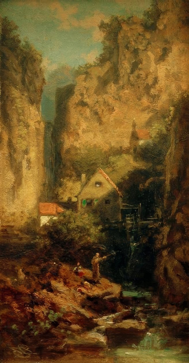El pescador de truchas de Carl Spitzweg