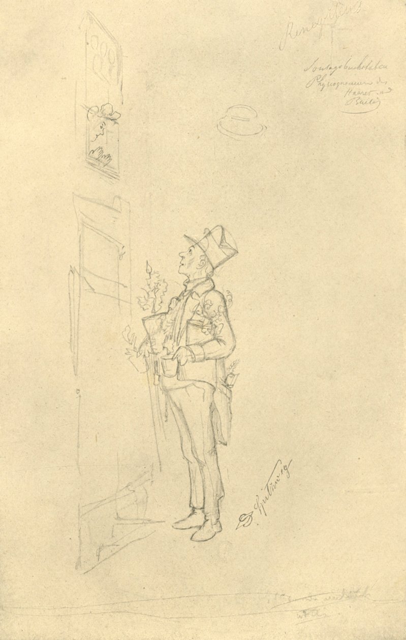 Der Gratulant, mediados-finales del siglo XIX, c. 1924 de Carl Spitzweg