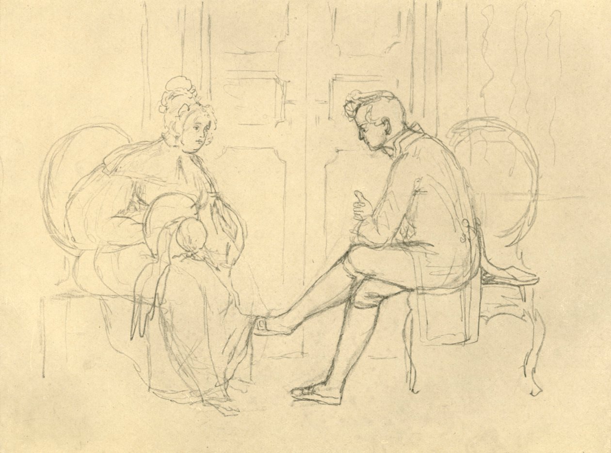 Ernste Frage, mediados-finales del siglo XIX, c. 1924 de Carl Spitzweg