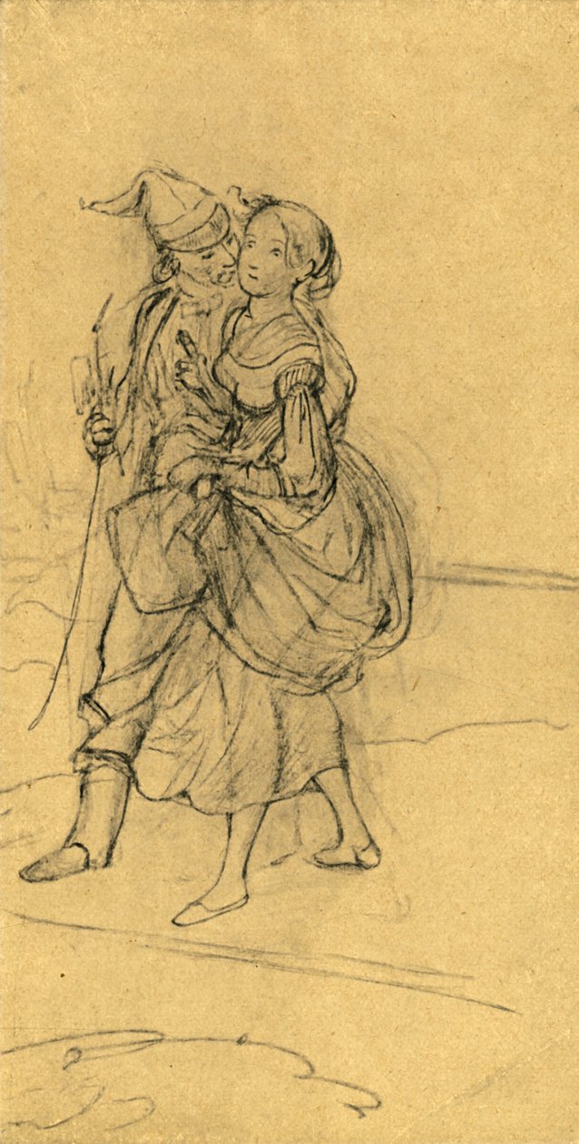 Pregunta peligrosa, mediados-finales del siglo XIX, c. 1924 de Carl Spitzweg