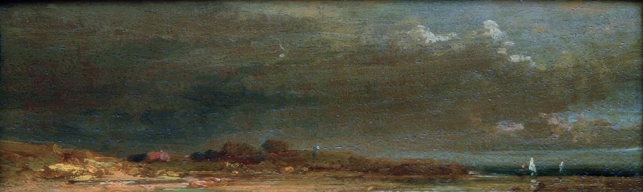 Paisaje en el lago – Paisaje de Chiemsee de Carl Spitzweg