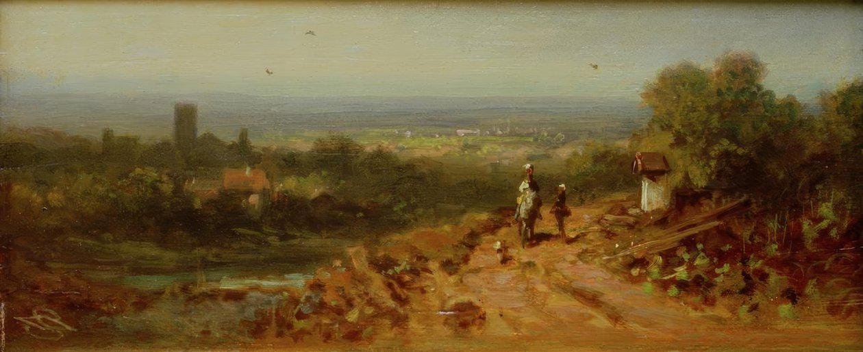 Paisaje con jinete de Carl Spitzweg