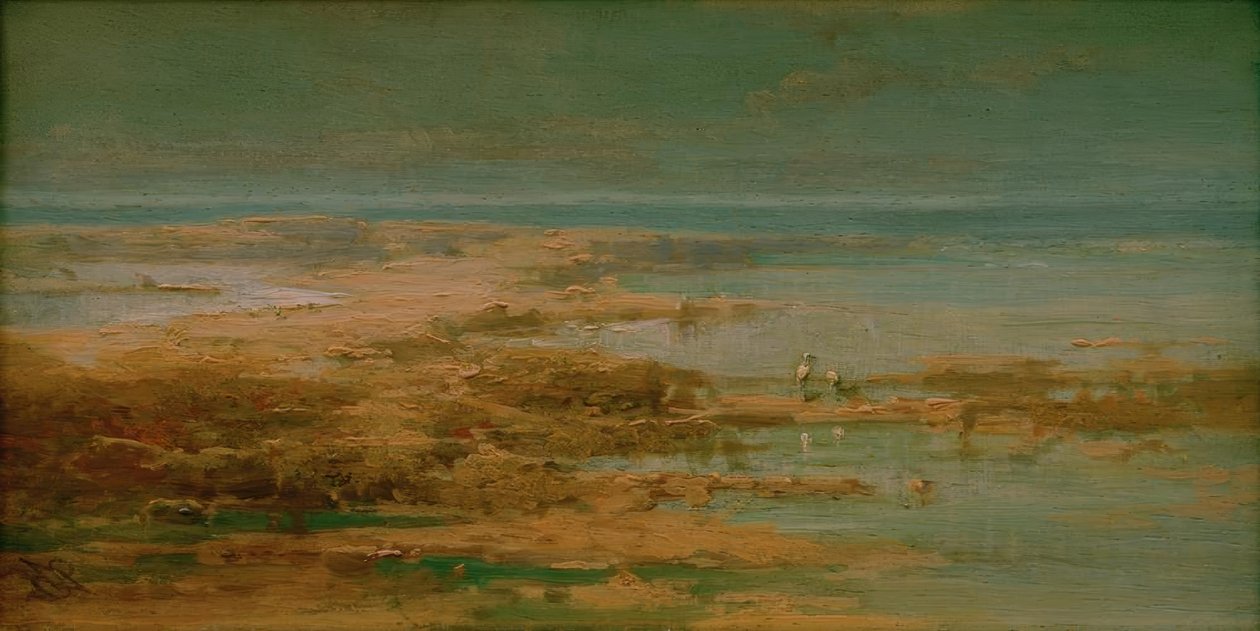 Paisaje del Nilo con cigüeñas de Carl Spitzweg