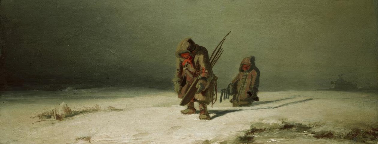 Región polar (Los esquimales) de Carl Spitzweg