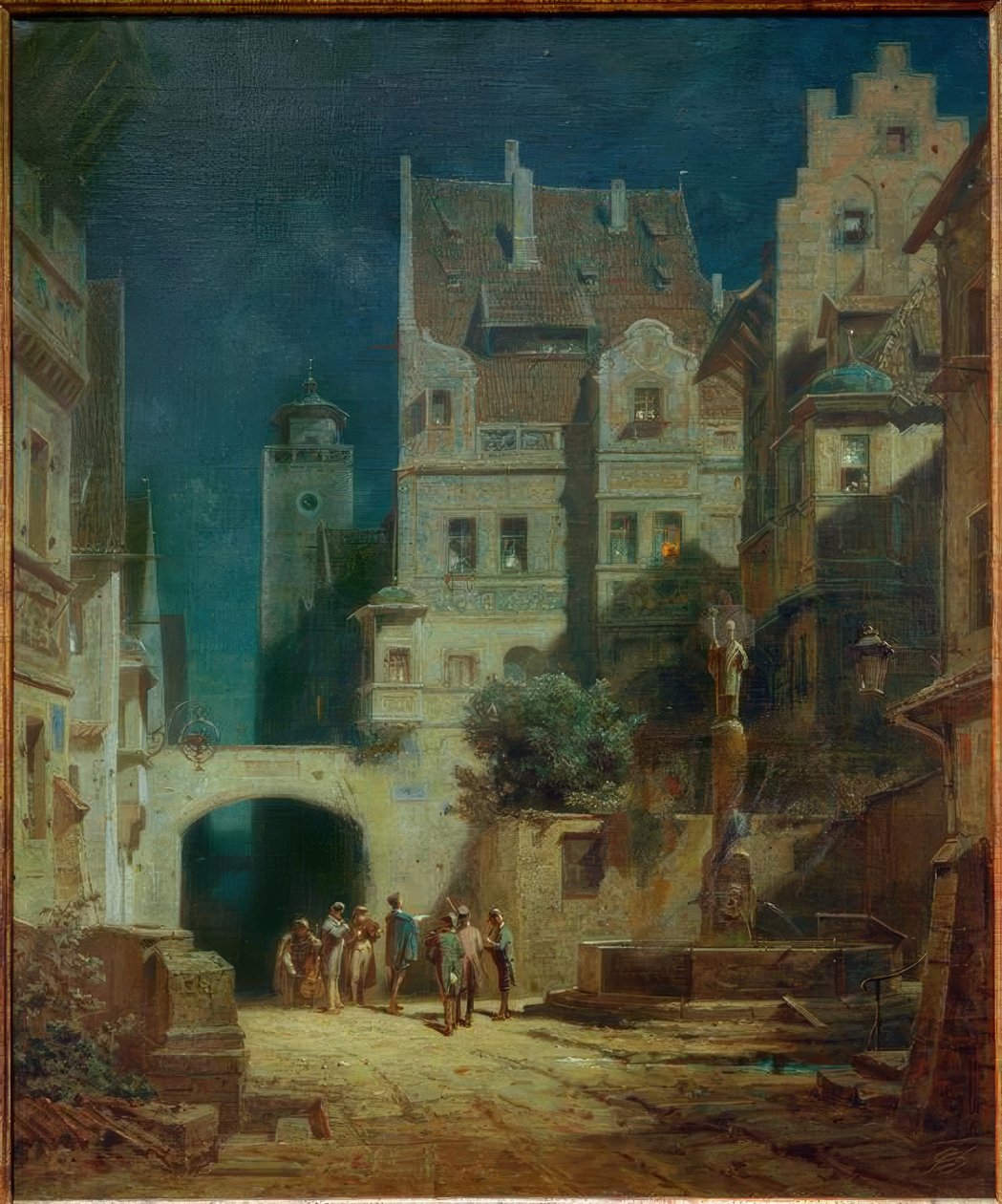 Serenata a la luz de la luna de Carl Spitzweg