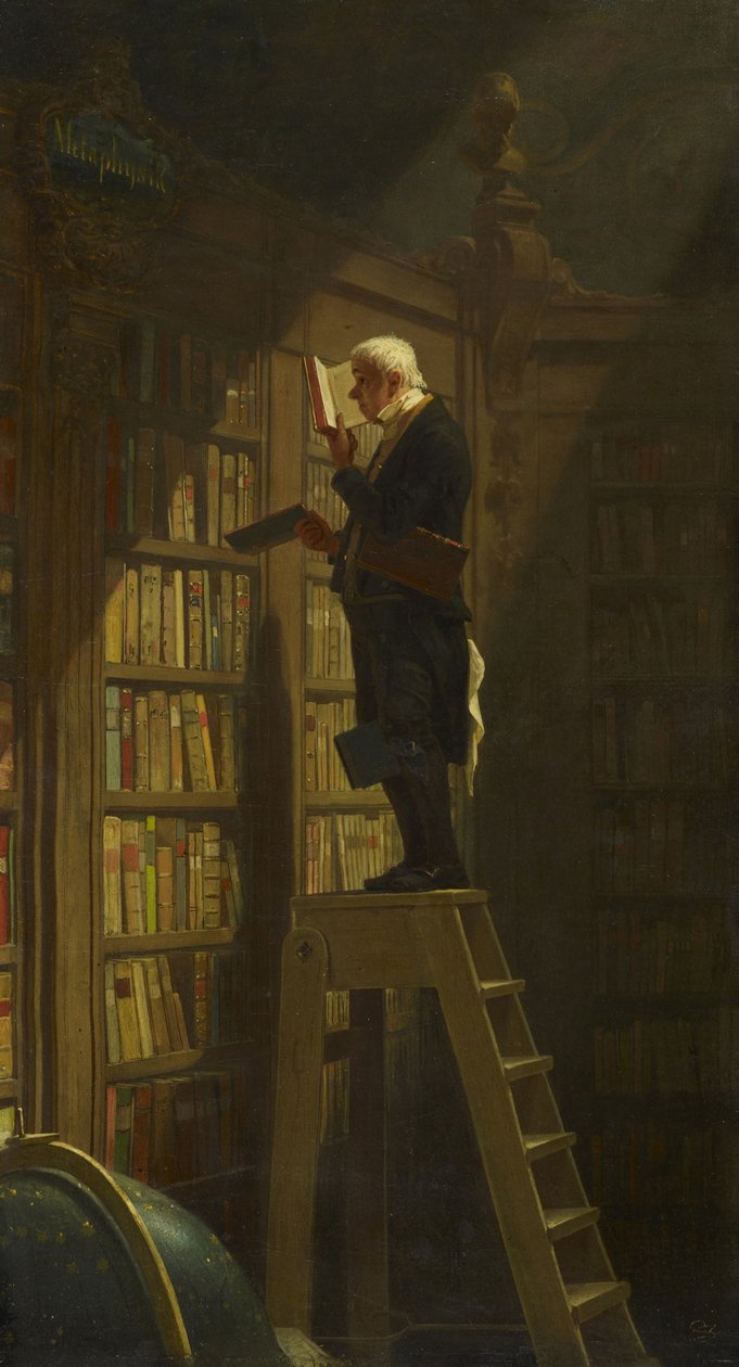 El ratón de biblioteca, c. 1850 de Carl Spitzweg