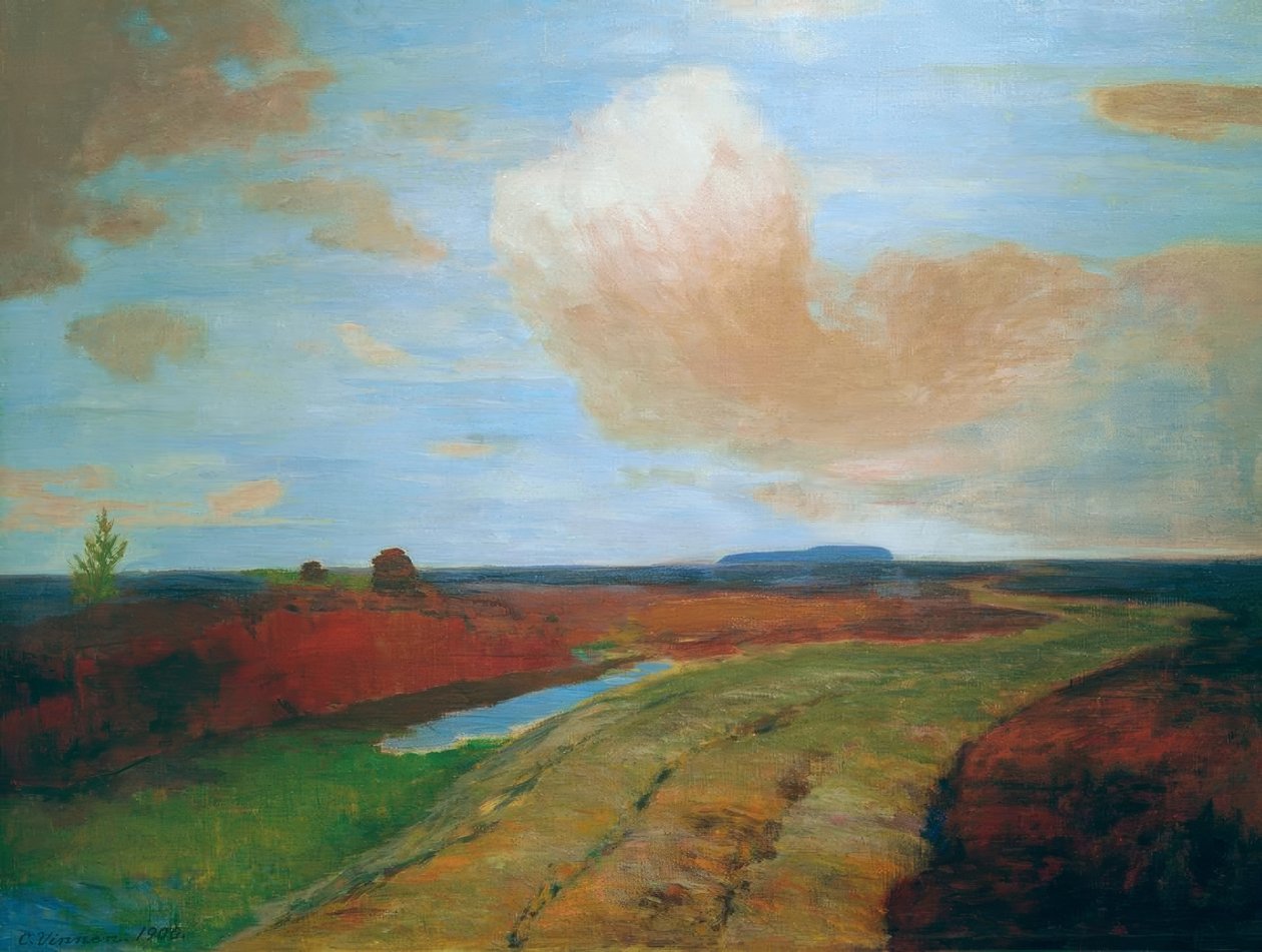 Atardecer en el páramo de Carl Vinnen