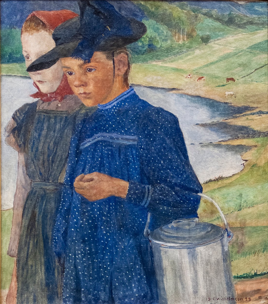 Dos chicas en la carretera de Carl Wilhelm Wilhelmson