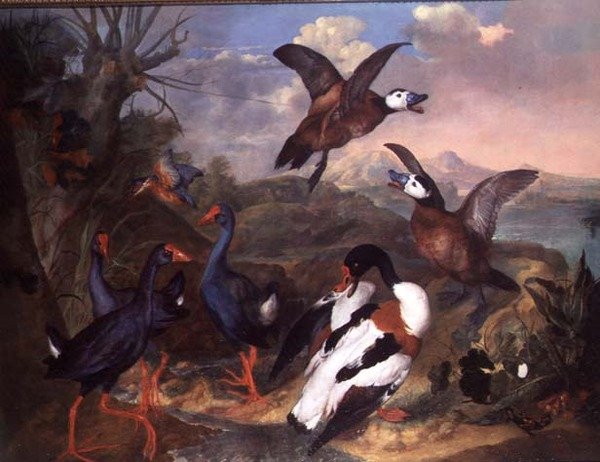 Aves en un paisaje de Carl Wilhelm de Hamilton