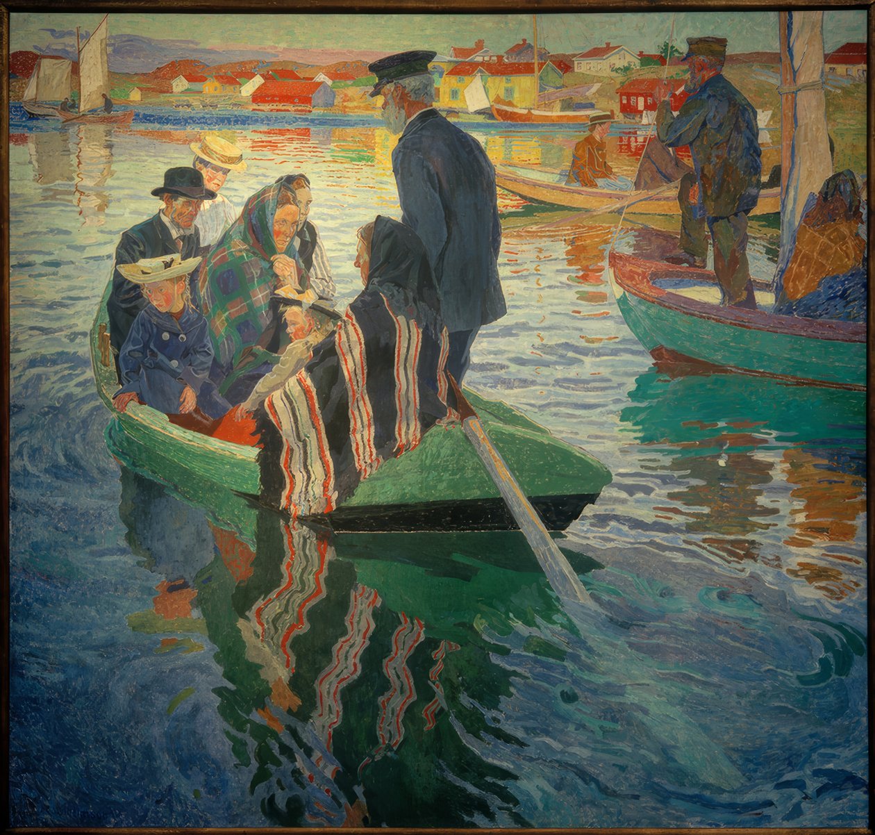 Feligreses en un bote de Carl Wilhelm Wilhelmson