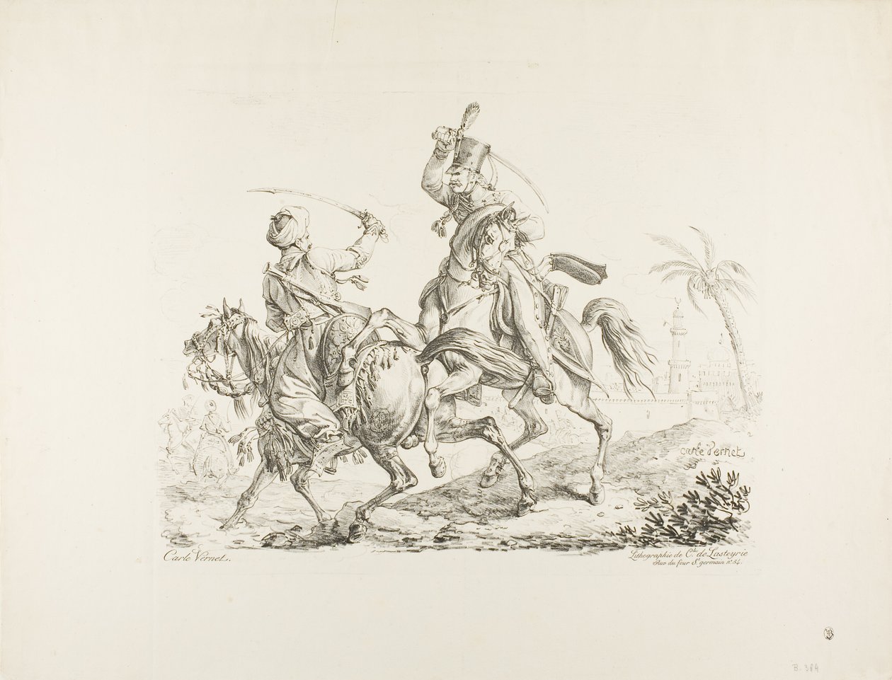 Húsar matando a un mameluco con un sable de Carle Vernet