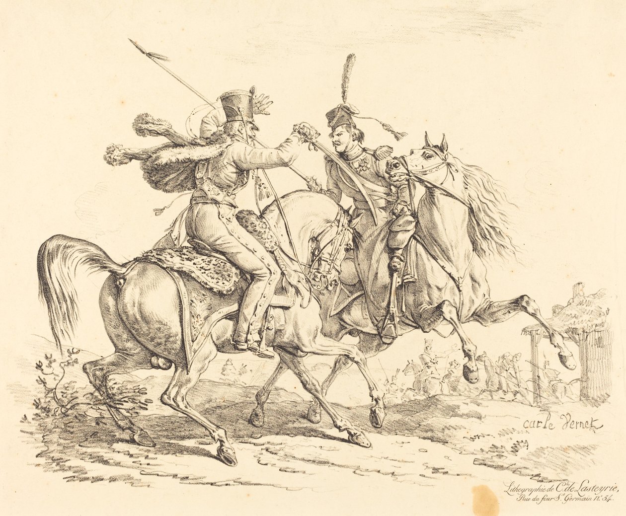 Húsar Golpeando a un Cosaco de Carle Vernet