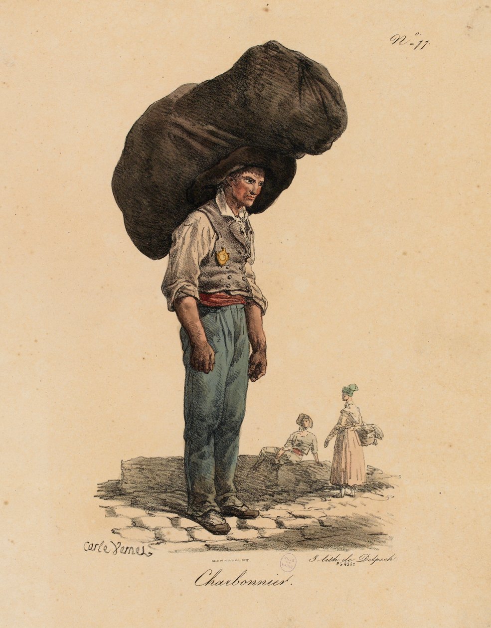 El carbonero de "Les Cris de Paris de Carle Vernet