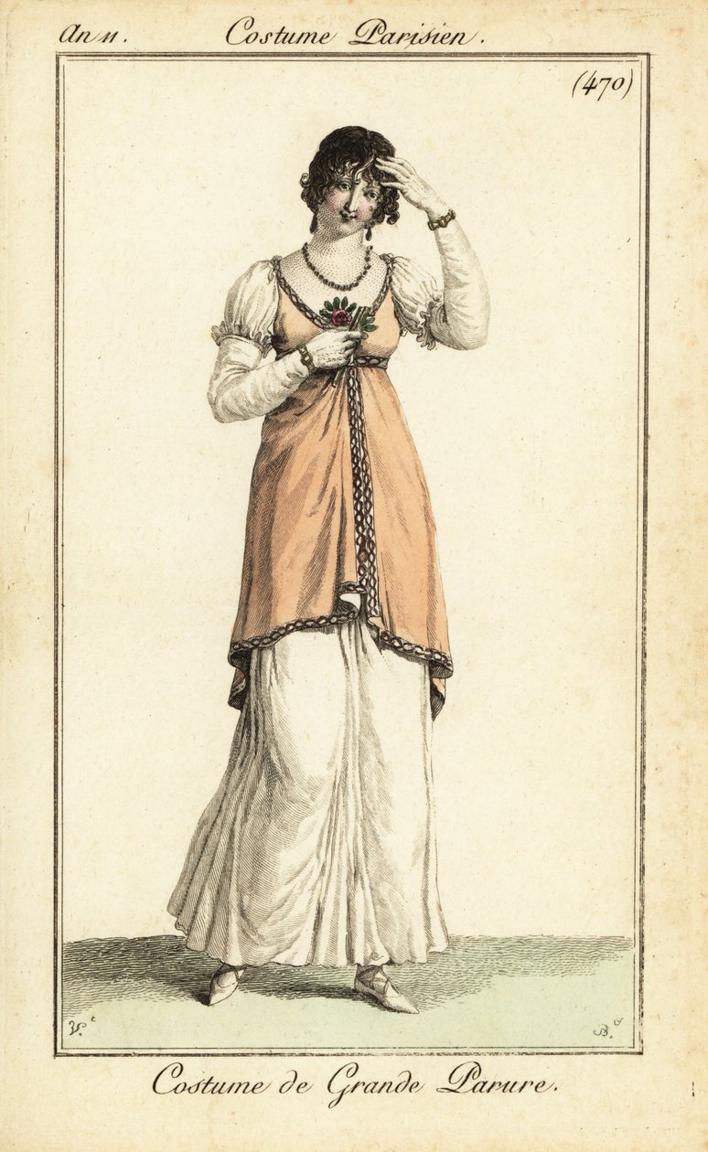 Mujer con traje muy formal, París de Carle Vernet