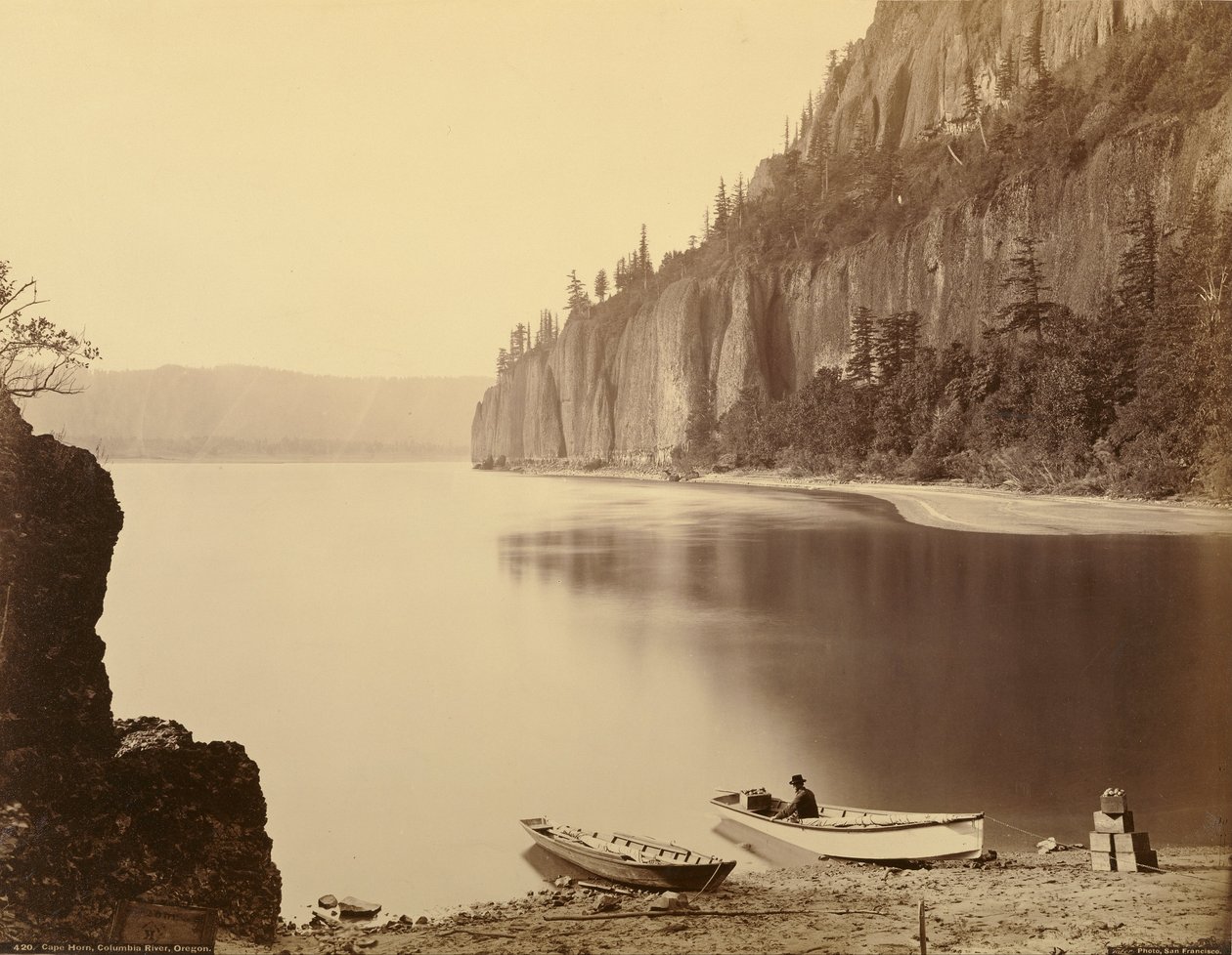 Cabo Horn, Río Columbia, Oregón de Carleton E. Watkins