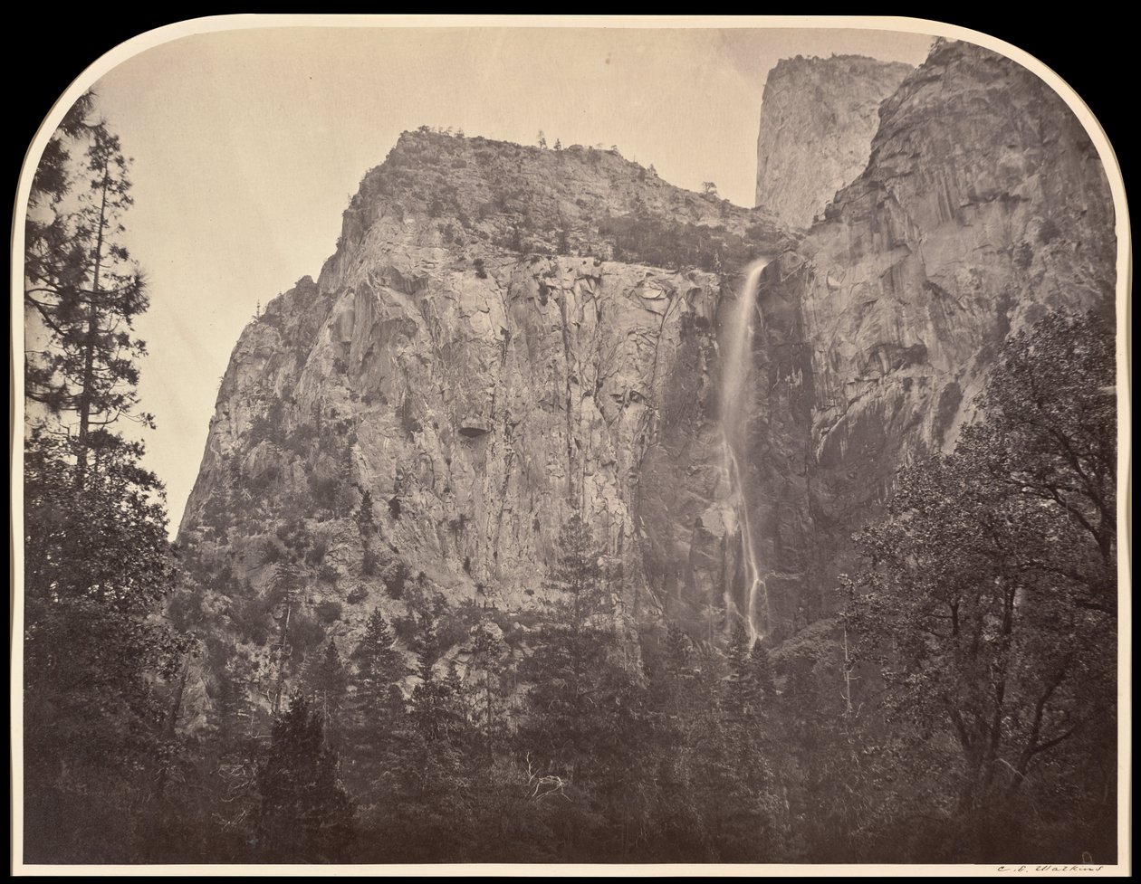 Pohono, Velo de Novia, 900 pies, Yosemite de Carleton E. Watkins