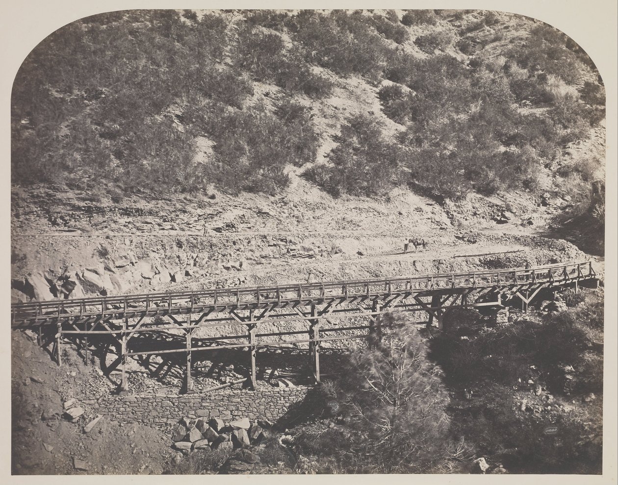 Puente del Ferrocarril, Cabo Horn, Condado de Mariposa de Carleton E. Watkins
