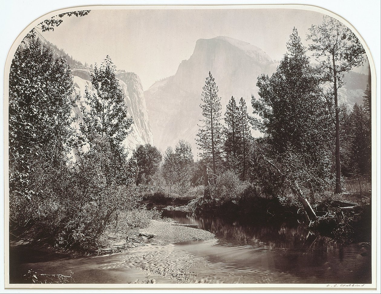 Taysayac, Media Cúpula, 4967 pies, Yosemite de Carleton E. Watkins