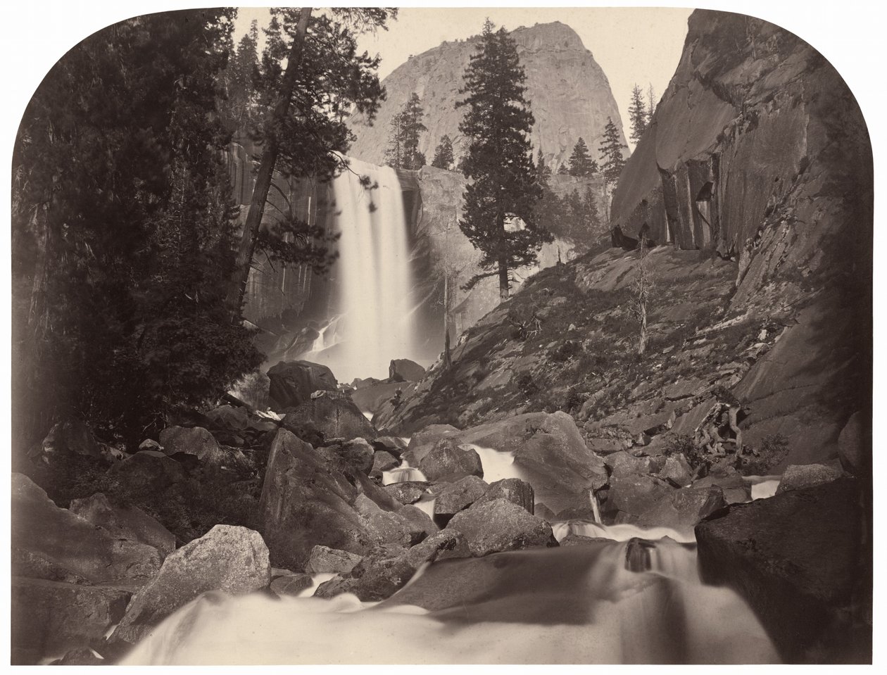 Piwyac, Cascada Vernal, 300 pies, Yosemite de Carleton E. Watkins