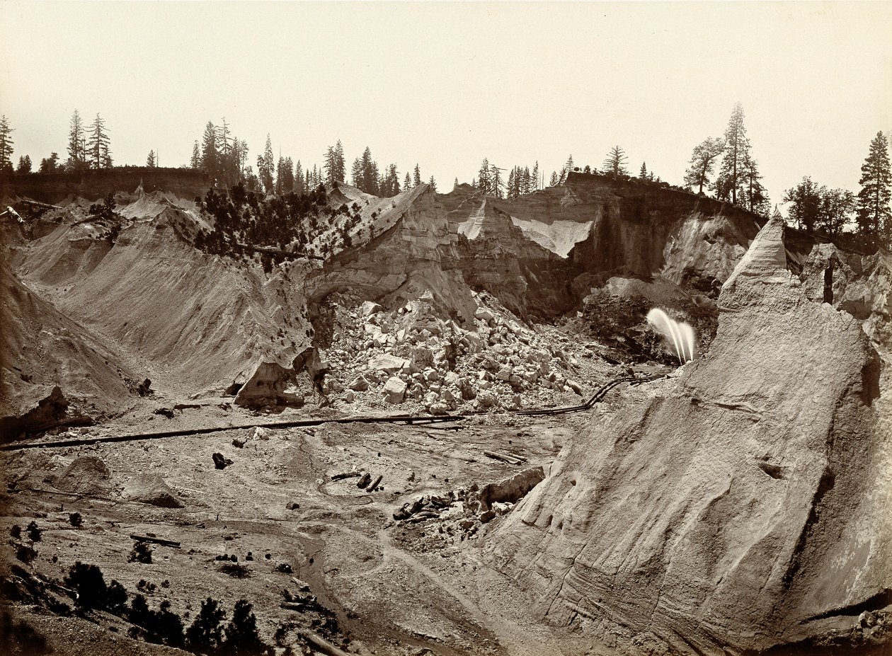 Union Diggings, Columbia Hill, Condado de Nevada de Carleton E. Watkins
