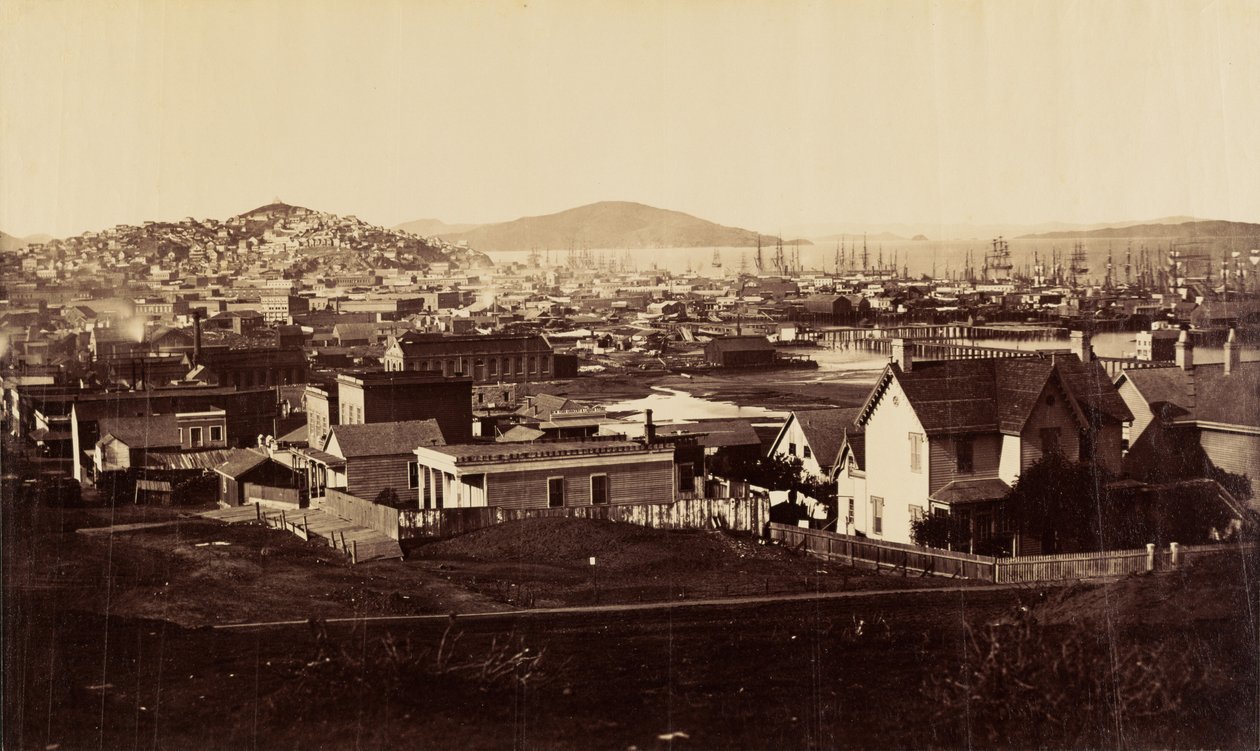 [Frente de la ciudad desde Rincón Hill en 1860] de Carleton Watkins