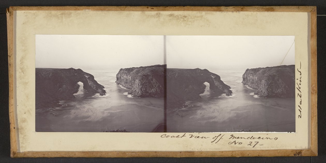 Vista costera frente a Mendocino de Carleton Watkins