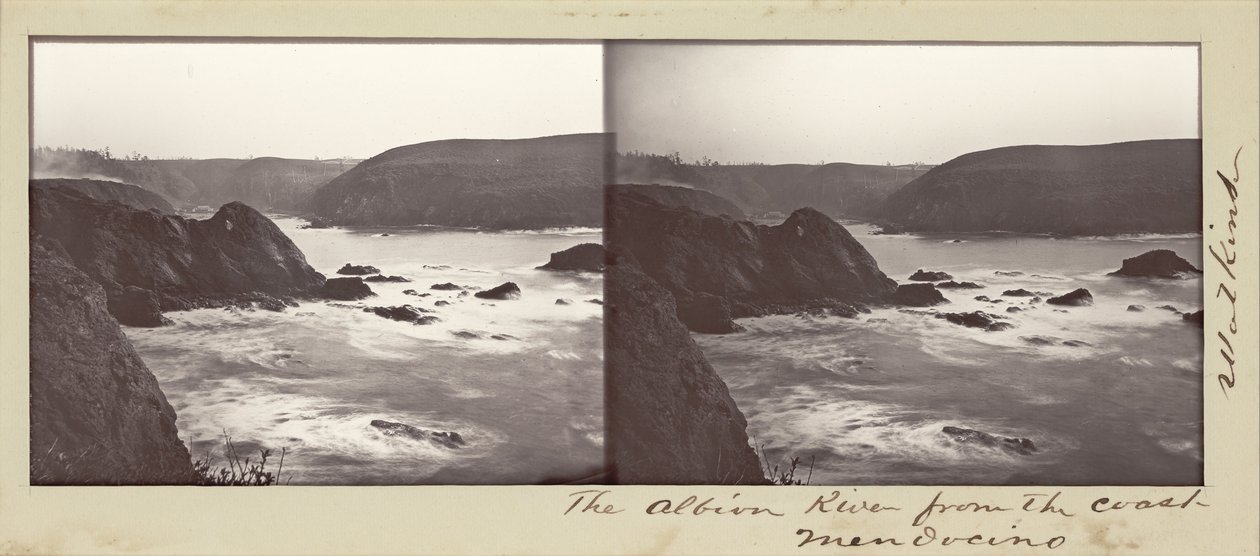 El río Albion desde la costa, Mendocino de Carleton Watkins