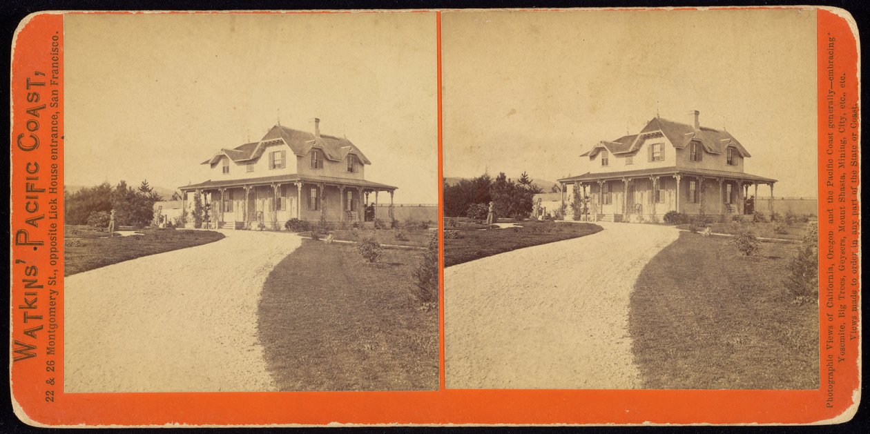 Residencia no identificada, probablemente en California de Carleton Watkins