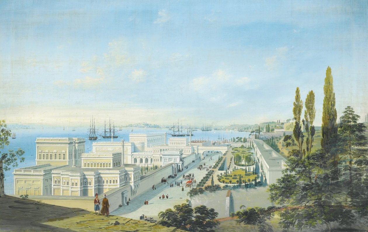 El Palacio Ciragan en Constantinopla de Carlo Bossoli