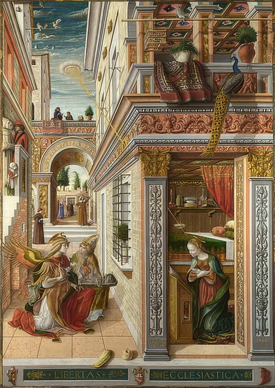 La Anunciación con San Emidio. 1486 de Carlo Crivelli