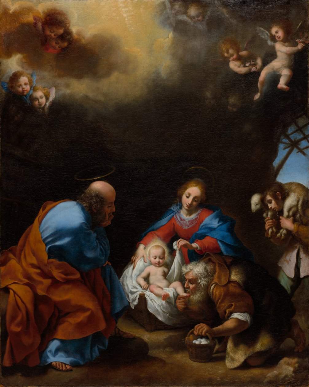 Adoración de los pastores, c. 1670 de Carlo Dolci