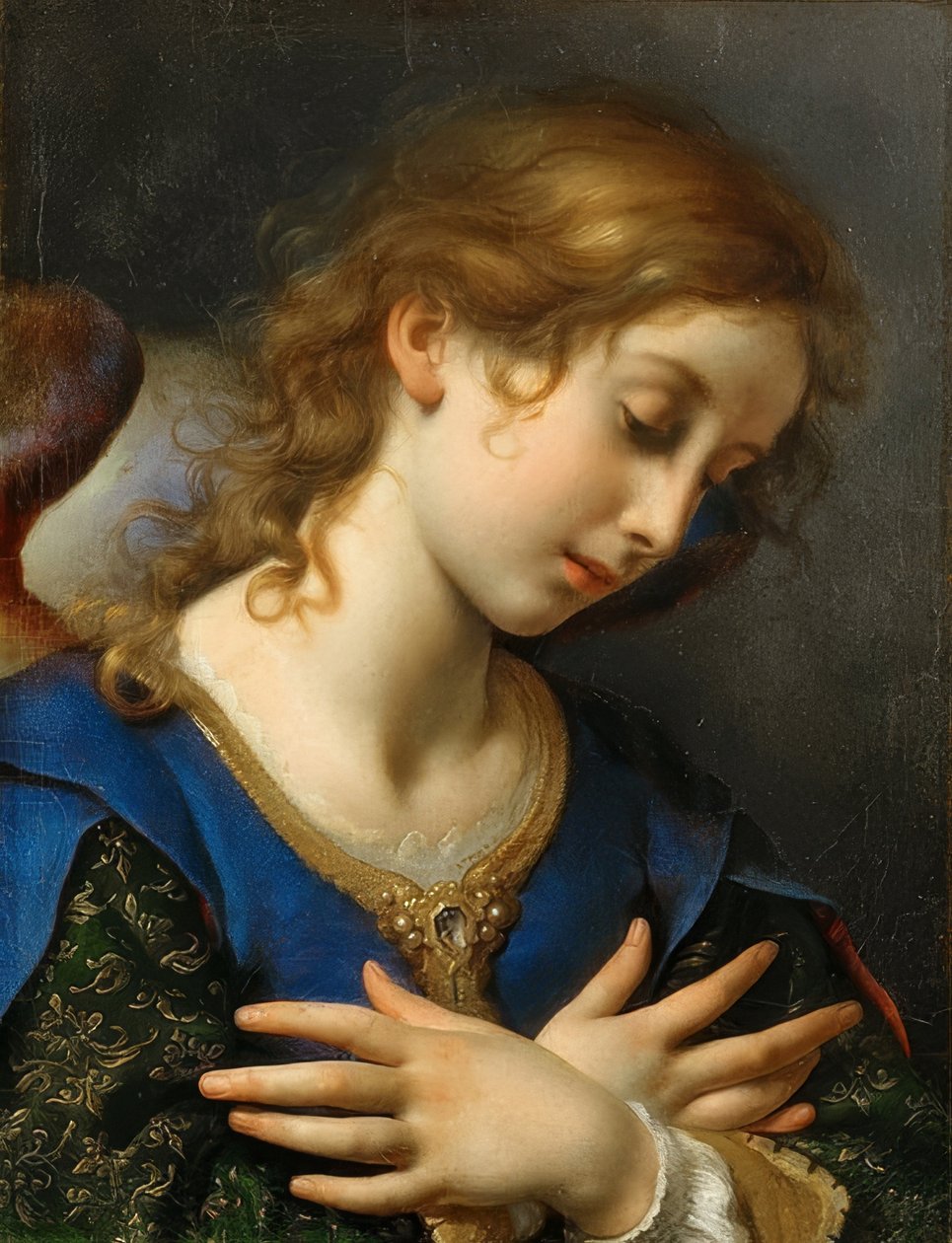 El ángel de la anunciación. Alrededor de 1653 de Carlo Dolci
