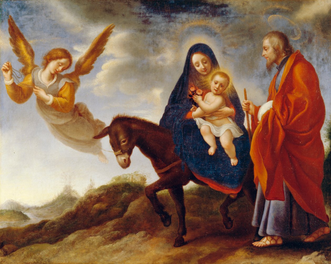 La huida a Egipto, c.164850 de Carlo Dolci