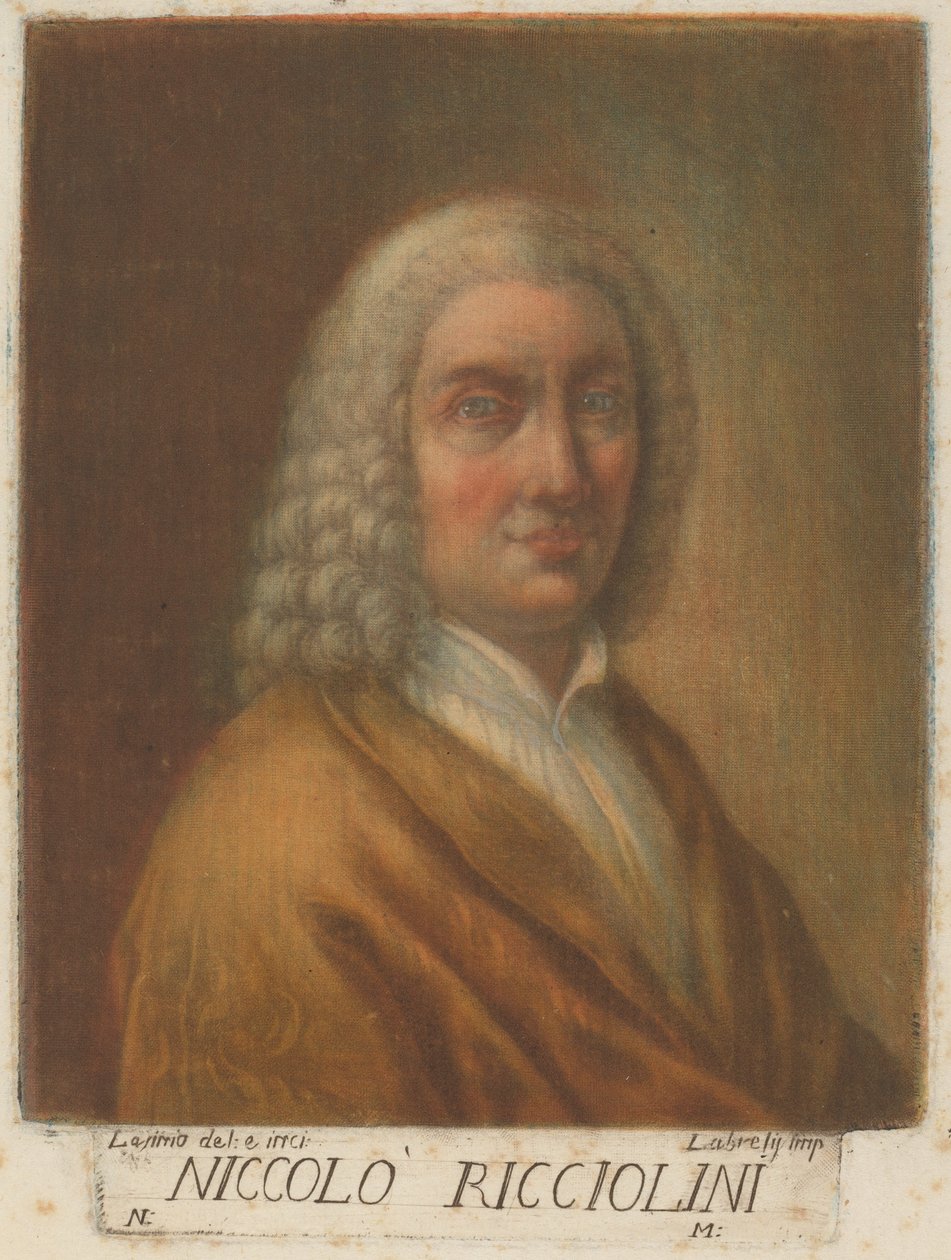 Niccolo Ricciolini, 1789 de Carlo Lasinio