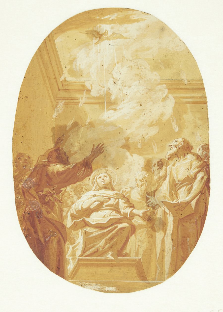 Pentecostés. El Espíritu Santo se derrama sobre los apóstoles de Carlo Maratti