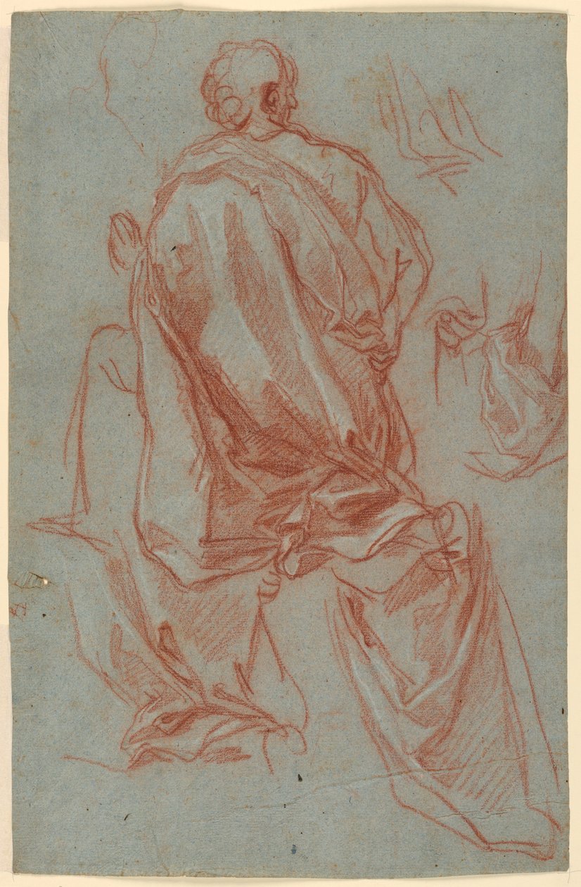 Estudios de una figura arrodillada de Carlo Maratti