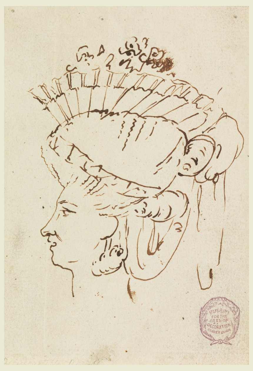 Cabeza de una mujer con sombrero de Carlo Marchionni