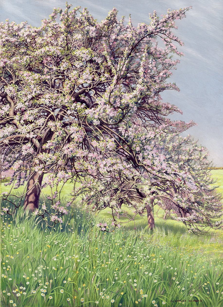 Manzanos en Flor, 1912 de Carlos Schwabe